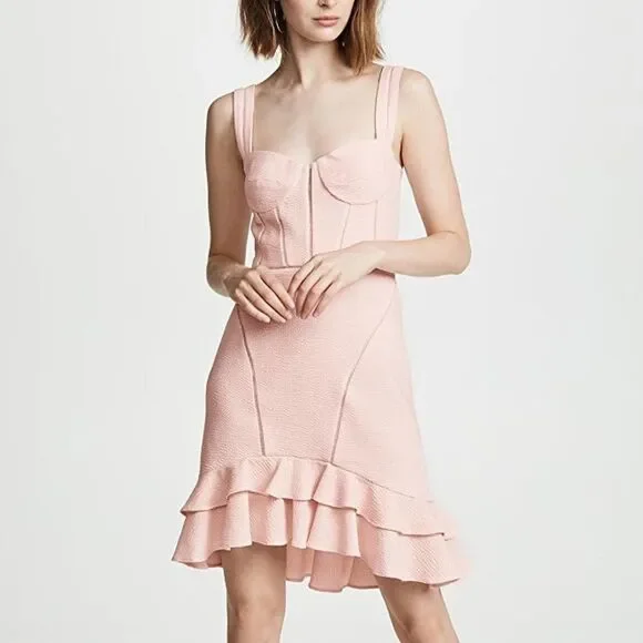 NWT. $795 Jonathan Simkhai Bustier Mini Dress Size 0 pink